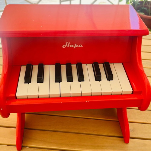 Hape Wooden Children's Piano red like new