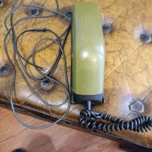 Vintage Ericsson LM Code 300 telephone used, green, wired