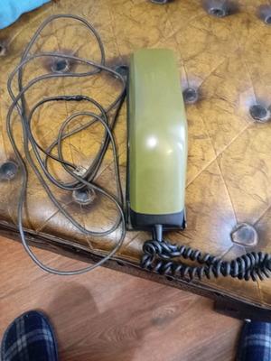Vintage Ericsson LM Code 300 telephone used, green, wired