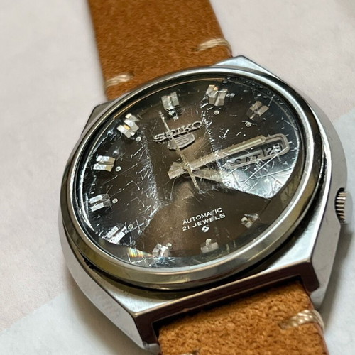Vintage Seiko 5 wristwatch used, automatic, 1970s