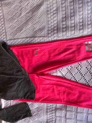 Puma shirt with leggings used for 2-year-old girl gray and pink
