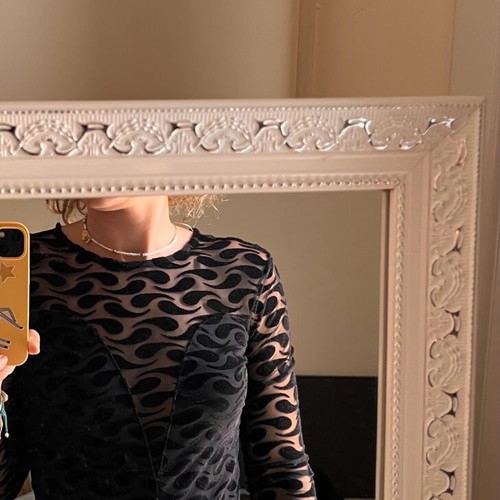 Lynne black bodysuit like new, size Small with transparency
