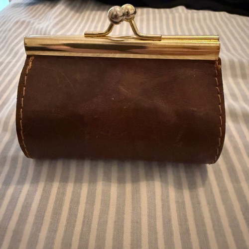 Shogun leather coin wallet new, brown