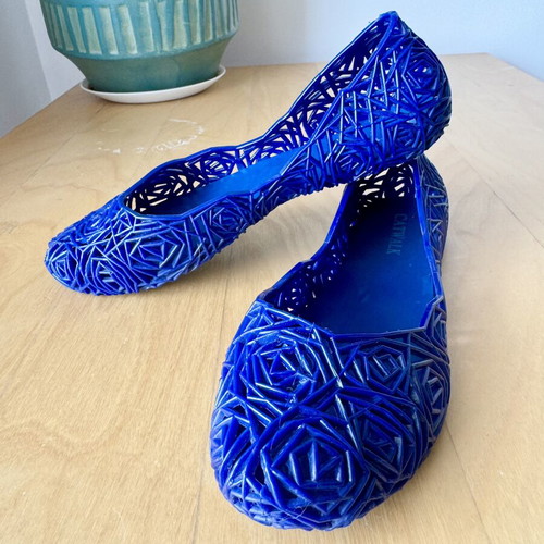 Catwalk Y2K Royal Blue Plastic Ballet Flats size 38 like new