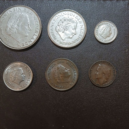 Set of 5 assorted Netherlands coins