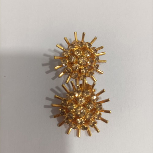 Sun-shaped clip-on earrings, antique, 100 years old