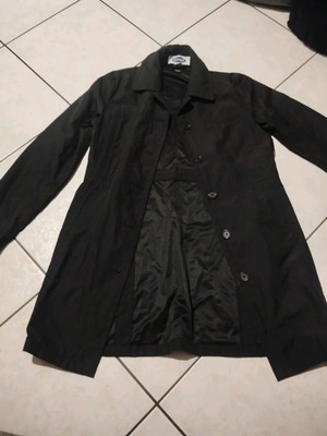 Old Navy trench coat black thin used