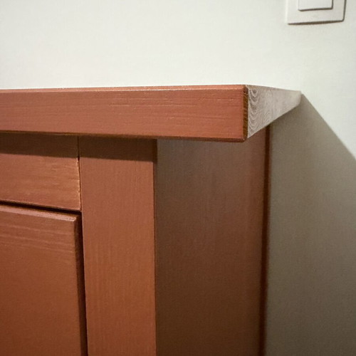 IKEA HEMNES chest of drawers with 8 spacious drawers, red brick color