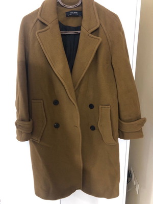 Καφέ ταμπά παλτό Zara Small μεταχειρισμένο