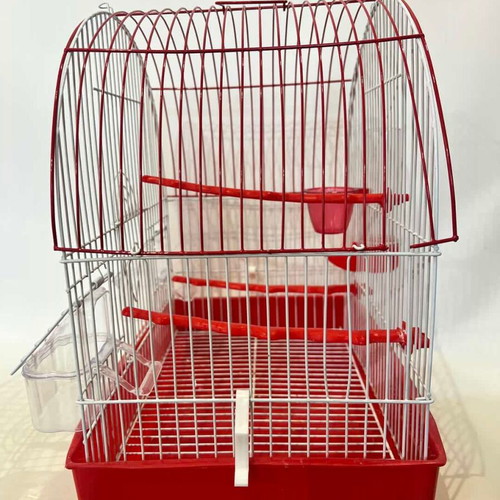 Round birdcage used, red 35.5x33x23 cm
