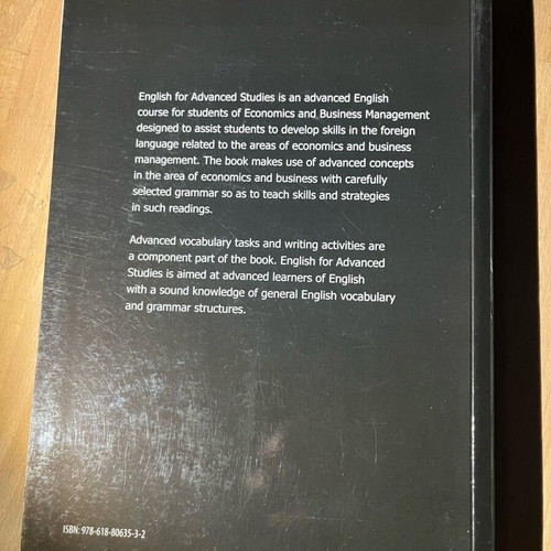 Business English book like new for economics students