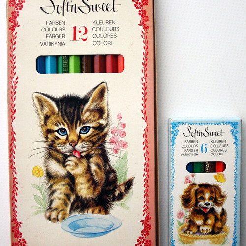 Vintage 80's Eberhard Faber Soft'n Sweet Colored Pencils New