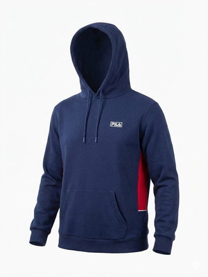Fila blue hoodie with red stripes men's Large like new