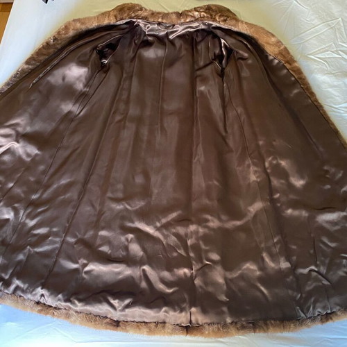 Vintage mink fur coat size S/M like new, brown