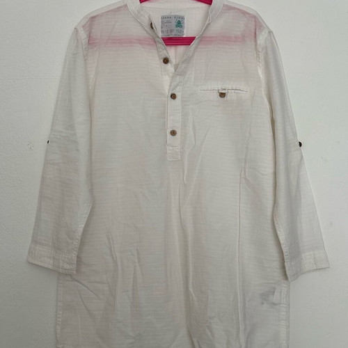 Zara Kids white Mao collar shirt, size 11-12 years
