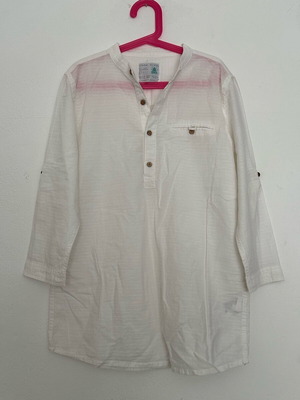 Zara Kids white Mao collar shirt, size 11-12 years