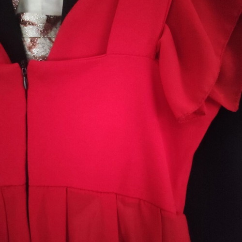Red long women's dress like new, size S-M