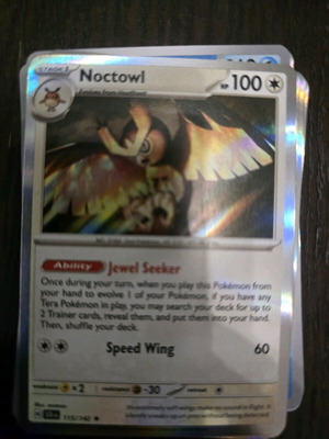 Noctowl Pokemon card Holo new