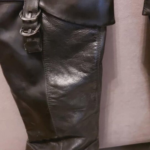 Black boots used, size 38, versatile style