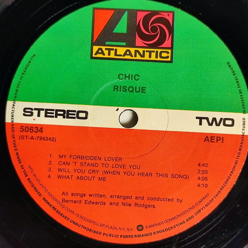 Chic Risqué vinyl like new, 1979, R&B / Soul