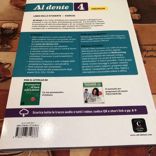 Al Dente Libro Dello Studente + Esercizi 4 like new, Italian