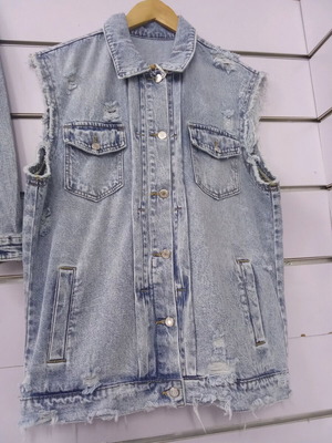 Women's denim vest new, stonewashed, sizes S M L, comfortable fit