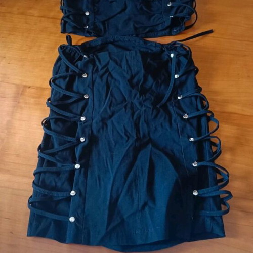 Top with skirt used, size small, black