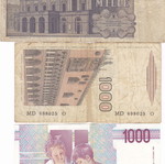 Italian banknotes used