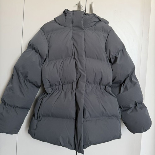 Weekday Dark Grey Puffer Coat New, Oversized, Waterproof, Windproof