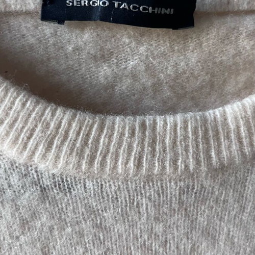 Sergio Tacchini wool sweater size M beige like new