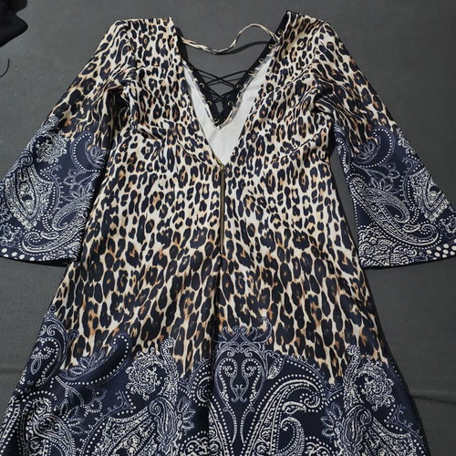 Women's leopard print short dress