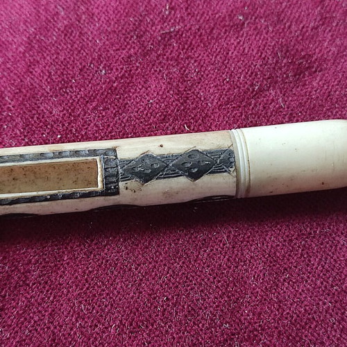 French long case with double lids and silver ornaments used, 1900