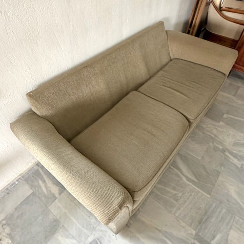 Bavaria/Fog three-seater sofa refurbished, beige-brown color
