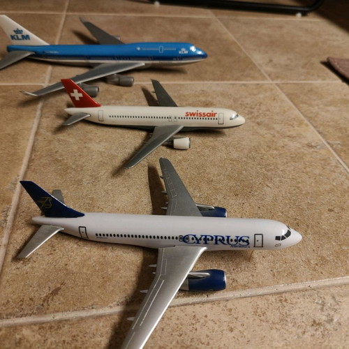 Collectible airplanes new Cyprus, Swissair, KLM