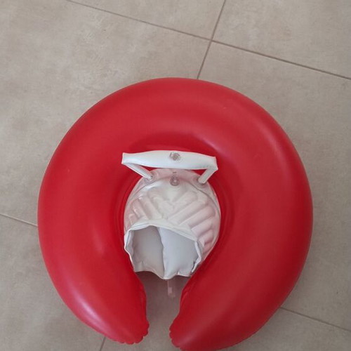 Freds Swimtrainer Classic baby swim trainer used, red, 3 months to 4 years