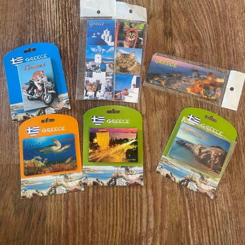 Souvenir magnets new, pack of 7 for Greece