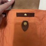 Longchamp Le Pliage backpack used, orange