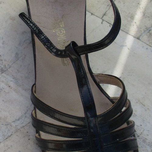 Petridis women's vintage shoes used, black, size 38