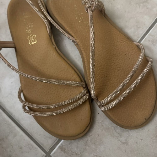 Si Bolleti leather sandals pink gold size 40 used