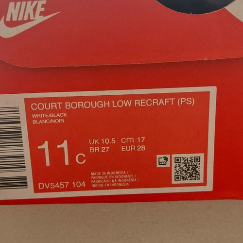Nike white athletic shoes size 28 new with box and tag