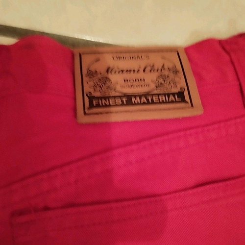 Red straight-leg jeans like new, size S