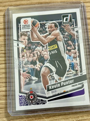 Kevin Punter Partizan Press Proof numbered card Panini Euroleague 2023-24 new