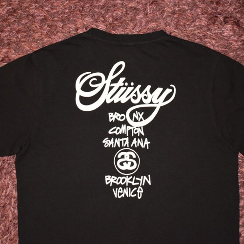 Stussy T-shirt men size M like new, black