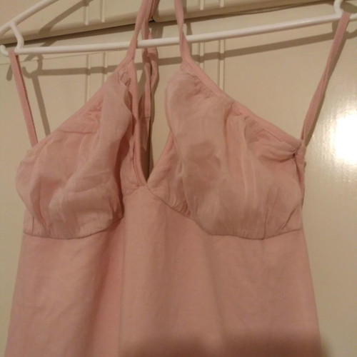 Dress pink with ruffles and open back used, size M, Made in Italy