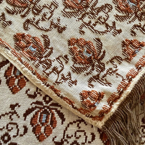 Handmade woven vintage boho table runner like new