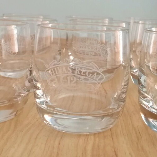 Chivas 12 promotional glasses like new, pack of 10