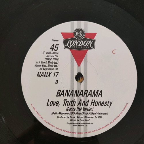 Bananarama vinyl Love, Truth & Honesty like new, electronic