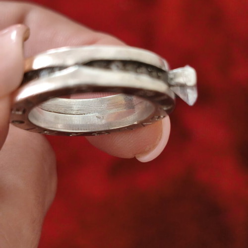 Vintage Bvlgari silver ring used with timeless design