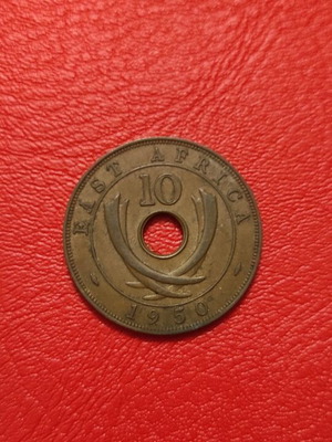 10 cents Βρετανική Ανατολική Αφρική μεταχειρισμένο, χαλκός 1950
