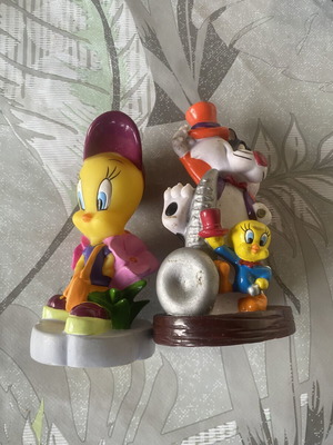 Φιγούρες Warner Bros Looney Tunes μεταχειρισμένες, σετ 2 τμχ, 10 εκ. καουτσούκ